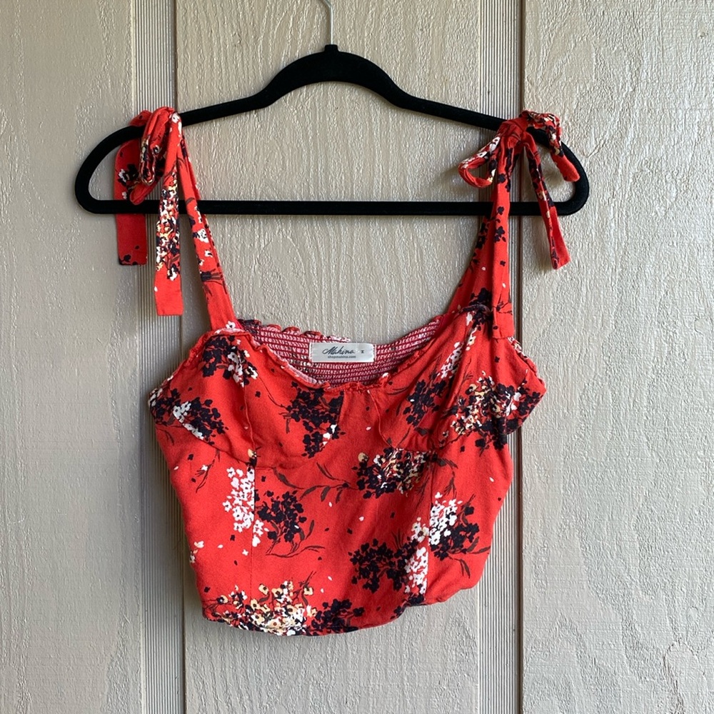 Mahina Toe Strapped Crop Top with Side Zipper